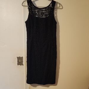 White House Black Market Black Lace Sheath Mini Dress